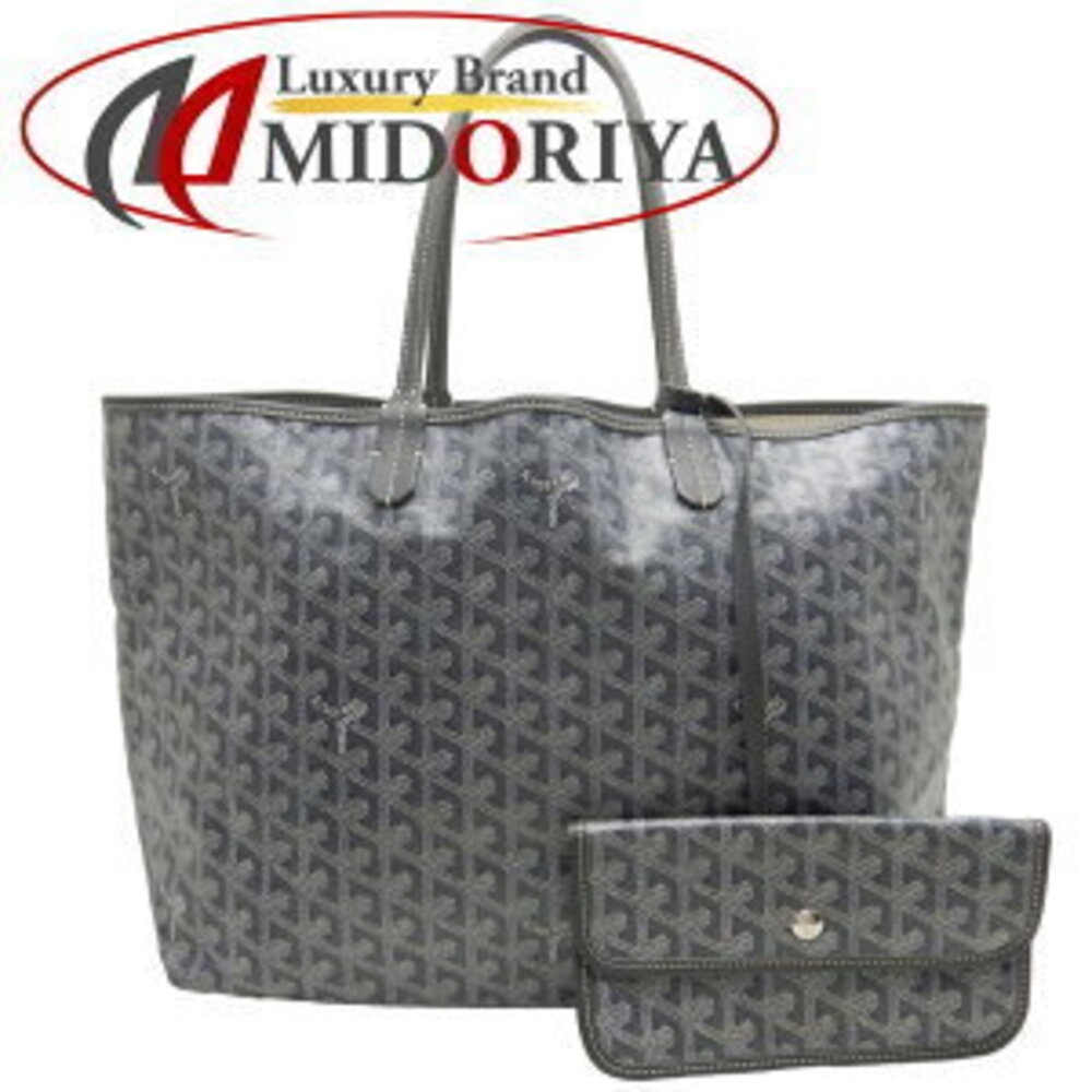 Goyard Saint Louis AMALOUIS Tote Bag Canvas Leather Gray